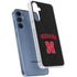 University of Nebraska Collegiate Text Black Galaxy A55 5G Clear Case