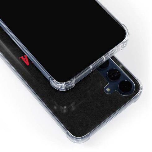 University of Nebraska Collegiate Text Black Galaxy A55 5G Clear Case