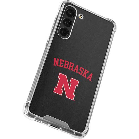University of Nebraska Collegiate Text Black Galaxy S24 FE Clear Case