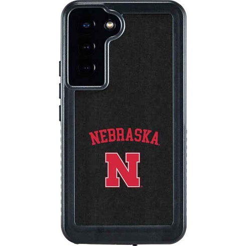 University of Nebraska Collegiate Text Black Galaxy S24 Plus Waterproof Case