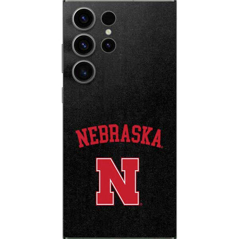 University of Nebraska Collegiate Text Black Galaxy S24 Ultra Skin