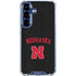 University of Nebraska Collegiate Text Black Galaxy S25 Plus Clear Case