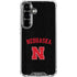 University of Nebraska Collegiate Text Black Galaxy S26 Clear Case