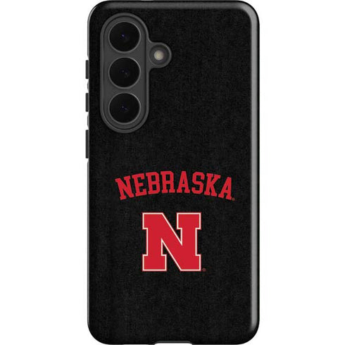 University of Nebraska Collegiate Text Black Galaxy S26 Impact Case