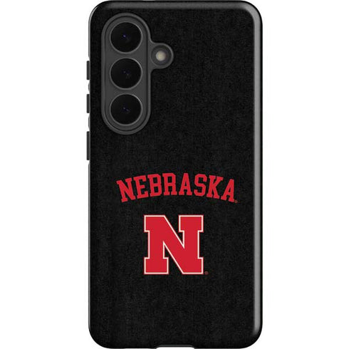 University of Nebraska Collegiate Text Black Galaxy S26 Plus Impact Case