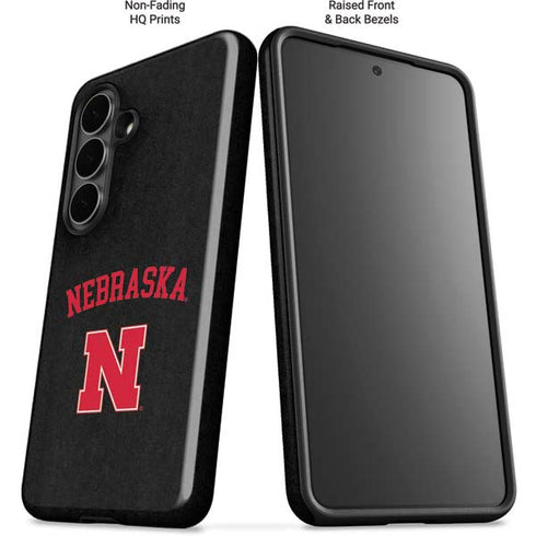 University of Nebraska Collegiate Text Black Galaxy S26 Plus Impact Case