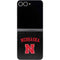 University of Nebraska Collegiate Text Black Galaxy Z Flip6 Skin