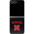 University of Nebraska Collegiate Text Black Galaxy Z Flip6 Skin