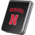 University of Nebraska Collegiate Text Black Galaxy Z Flip6 Skin