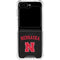 University of Nebraska Collegiate Text Black Galaxy Z Flip6 Clear Case
