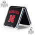 University of Nebraska Collegiate Text Black Galaxy Z Flip6 Clear Case