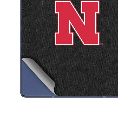 University of Nebraska Collegiate Text Black Galaxy Z Fold6 Skin