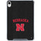 University of Nebraska Collegiate Text Black iPad 11th Gen (2025) Clear Case