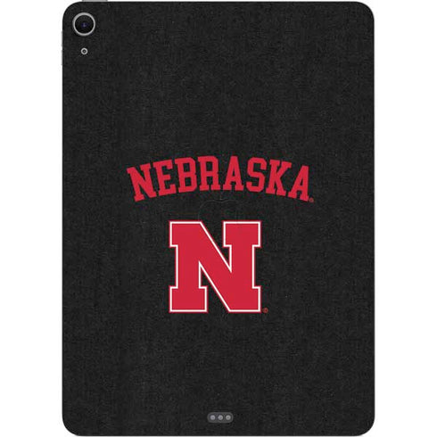 University of Nebraska Collegiate Text Black Apple iPad Air Skin
