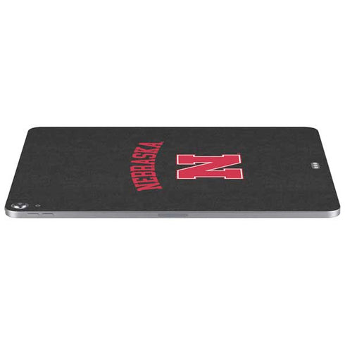 University of Nebraska Collegiate Text Black Apple iPad Air Skin