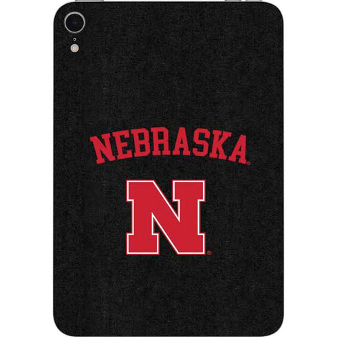 University of Nebraska Collegiate Text Black Apple iPad Mini Skin