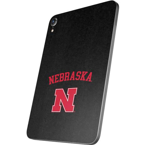 University of Nebraska Collegiate Text Black Apple iPad Mini Skin