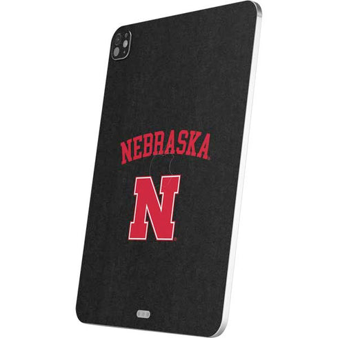 University of Nebraska Collegiate Text Black iPad Pro 13in M4 (2024) Skin