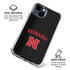 University of Nebraska Collegiate Text Black iPhone 15 Clear Case