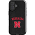 University of Nebraska Collegiate Text Black iPhone 16 Impact Case