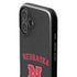 University of Nebraska Collegiate Text Black iPhone 16 Impact Case