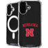 University of Nebraska Collegiate Text Black iPhone 16 MagSafe Case