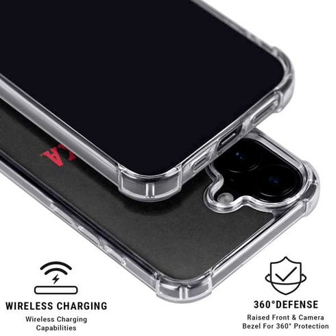 University of Nebraska Collegiate Text Black iPhone 16 MagSafe Case