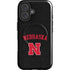 University of Nebraska Collegiate Text Black iPhone 16 Magsafe Impact Case