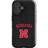 University of Nebraska Collegiate Text Black iPhone 16 Plus Impact Case