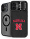 University of Nebraska Collegiate Text Black iPhone 16 Plus Kickstand Case