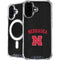 University of Nebraska Collegiate Text Black iPhone 16 Plus MagSafe Case