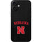 University of Nebraska Collegiate Text Black iPhone 16 Plus Skin