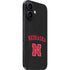 University of Nebraska Collegiate Text Black iPhone 16 Plus Skin