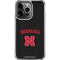 University of Nebraska Collegiate Text Black iPhone 16 Pro Max Clear Case