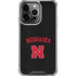 University of Nebraska Collegiate Text Black iPhone 16 Pro Max Clear Case