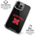 University of Nebraska Collegiate Text Black iPhone 16 Pro Max Clear Case