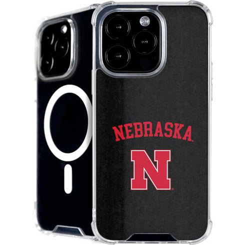 University of Nebraska Collegiate Text Black iPhone 16 Pro Max MagSafe Case