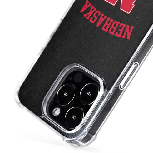 University of Nebraska Collegiate Text Black iPhone 16 Pro Max MagSafe Case
