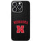 University of Nebraska Collegiate Text Black iPhone 16 Pro Skin