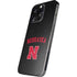 University of Nebraska Collegiate Text Black iPhone 16 Pro Skin