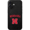 University of Nebraska Collegiate Text Black iPhone 16 Skin