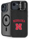 University of Nebraska Collegiate Text Black iPhone 16e Kickstand Case