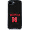 University of Nebraska Collegiate Text Black iPhone 16e Clear Case