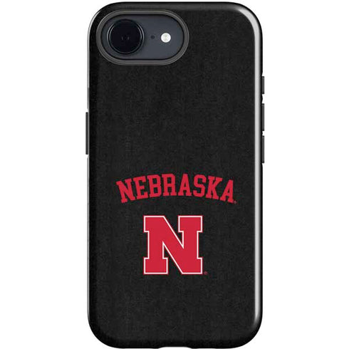 University of Nebraska Collegiate Text Black iPhone 16e Impact Case