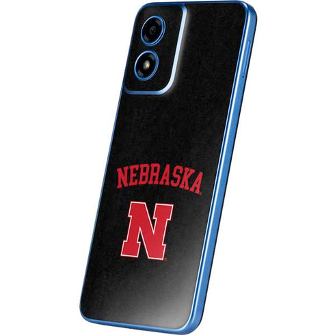 University of Nebraska Collegiate Text Black Moto G Play 4G (2024) Skin