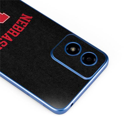 University of Nebraska Collegiate Text Black Moto G Play 4G (2024) Skin