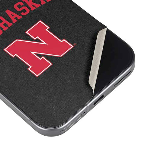 University of Nebraska Collegiate Text Black Google Pixel 9 Skin