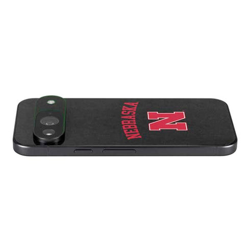 University of Nebraska Collegiate Text Black Google Pixel 9 Skin