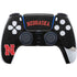 University of Nebraska Collegiate Text Black PS5 Pro Disk Bundle Skin