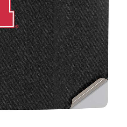 University of Nebraska Collegiate Text Black PS5 Pro Disk Console Skin
